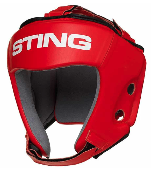 Sting Competition Leather Head Guard IBA Approved