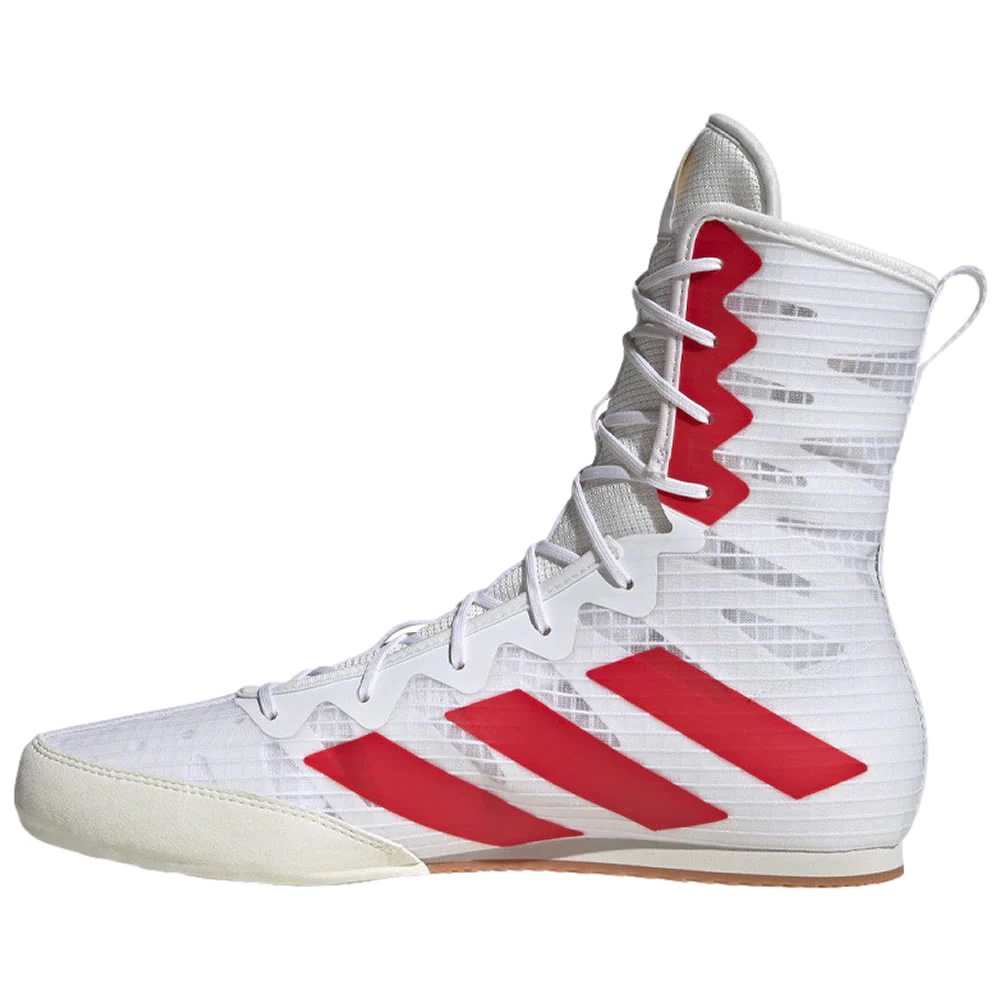 Adidas Box Hog 4 Boxing Shoes White/Red