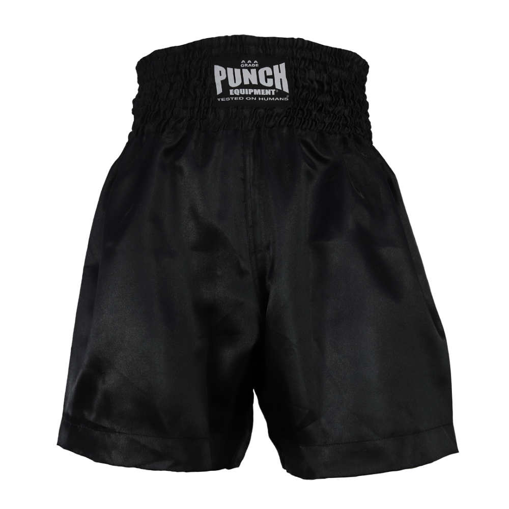 Punch Pro Satin Boxing Shorts Black