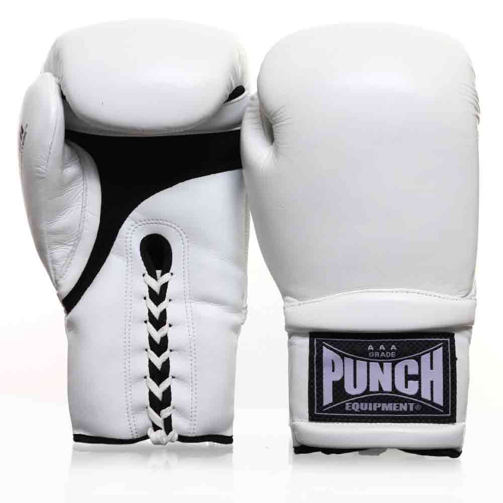 Punch Trophy Getters Pro Lace Up Boxing Fight Gloves 16oz