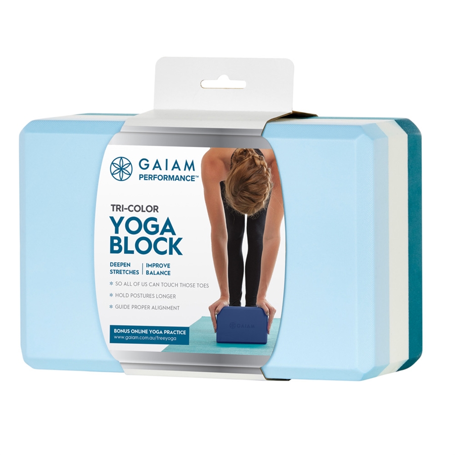 Gaiam Tri Colour Yoga Block