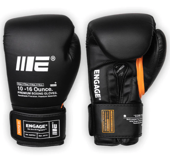 Engage WIP Series Boxing Gloves Black (Velcro)