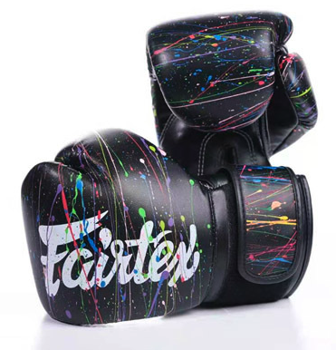 Fairtex BGV14PT Black Painter Boxing Gloves