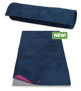 Gaiam No Slip Grippy Mat Towel Navy